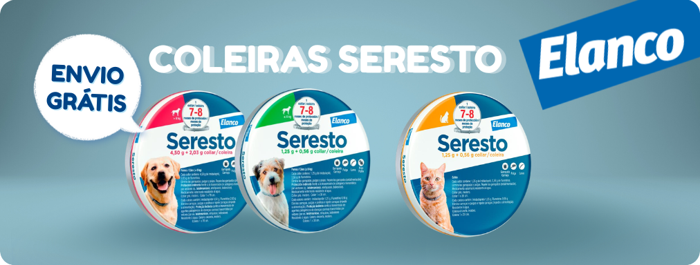 Coleiras Seresto - Envio grátis