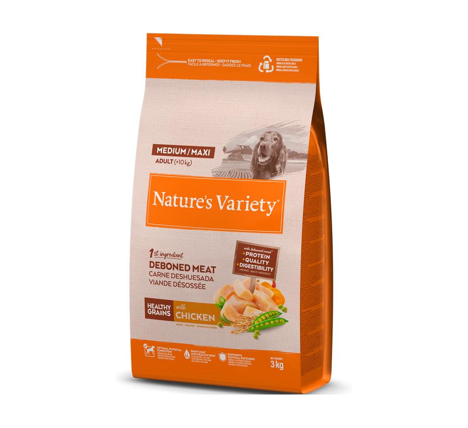 Nature's Variety Healthy Grain Cão Adulto Medium/Maxi- Frango