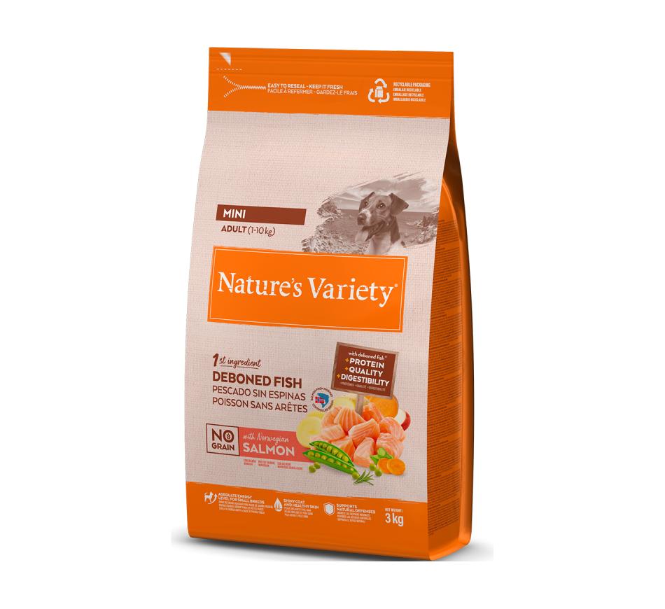 Nature's Variety No Grain Cão Adulto Mini  - Salmão da Noruega