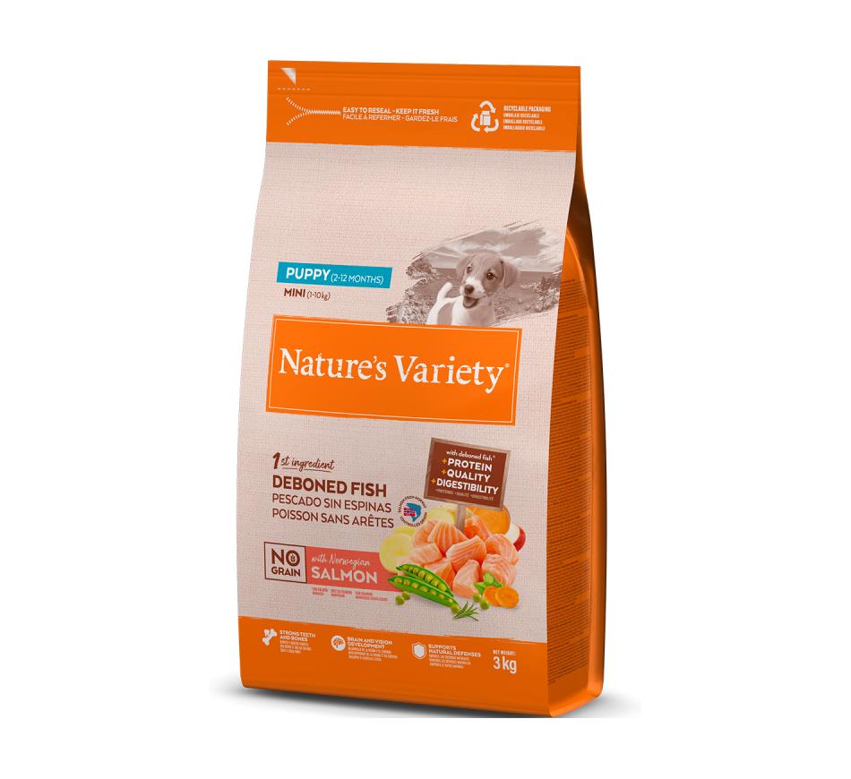 Nature's Variety No Grain Cão Puppy Mini - Salmão da Noruega
