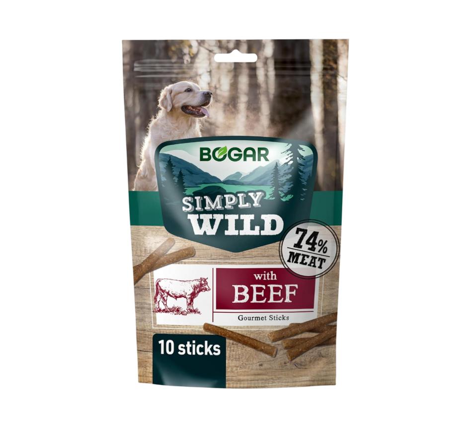 Bogar Simply Wild Gourmet Sticks Carne Vaca para Cão