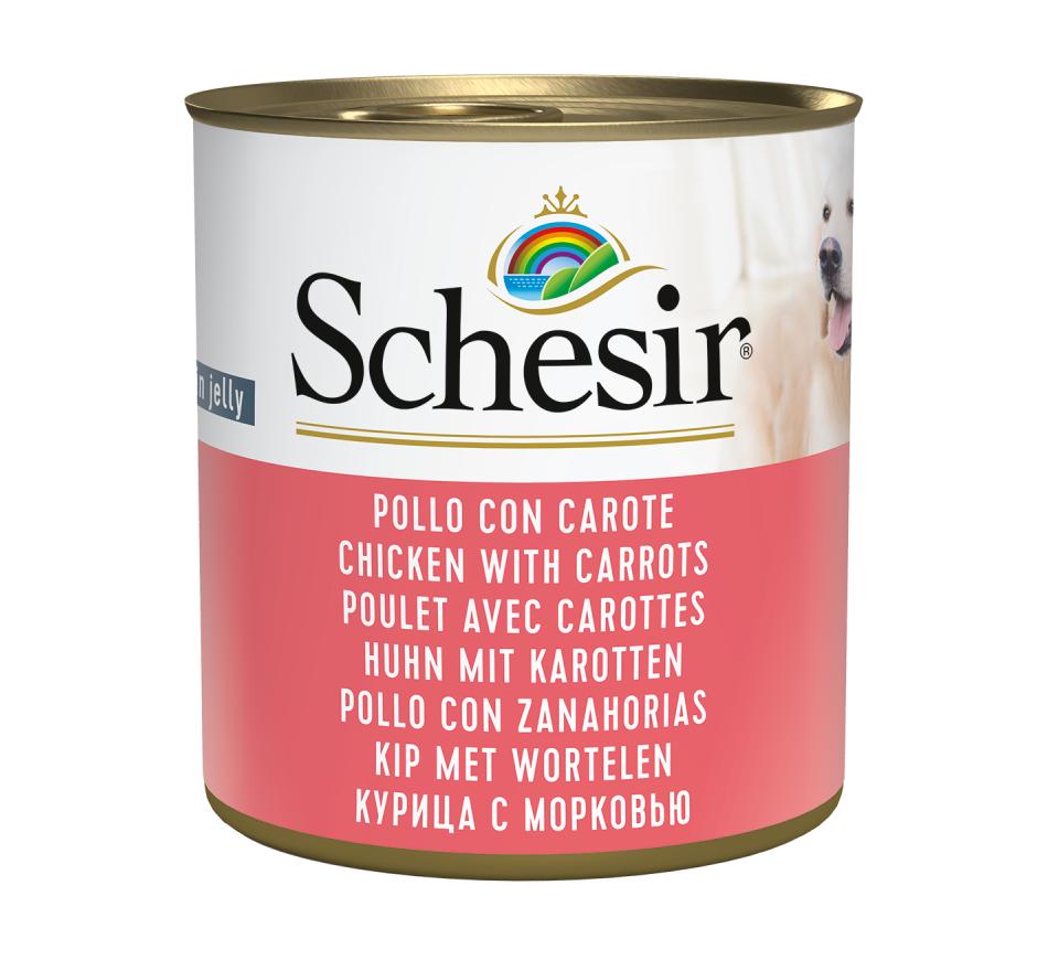 Schesir Cão Frango e Cenouras em Gelatina 