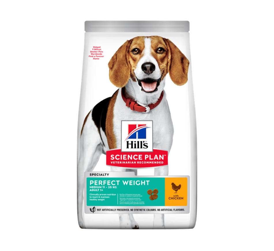 Hill's Science Plan Cão Adulto Perfect Weight Raça Media Frango