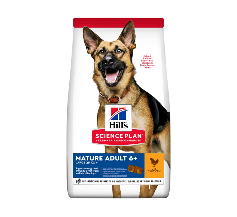 Hill's Science Plan Cão Adulto Maturo 6+ Raça Grande Frango