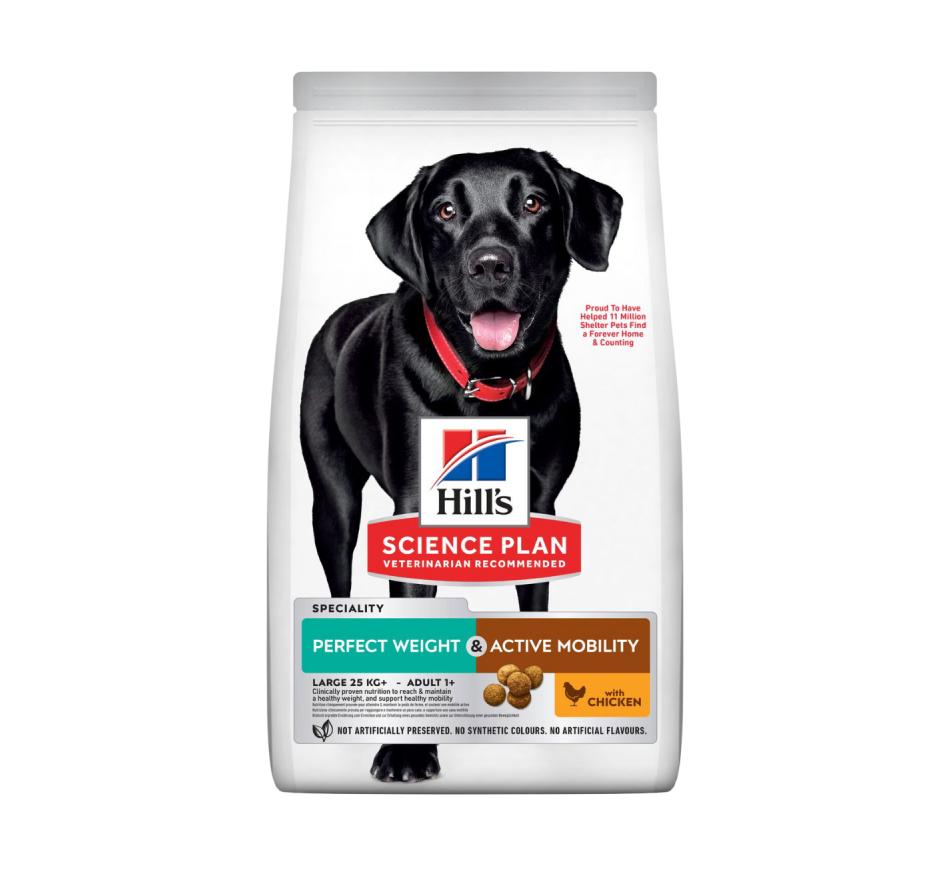Hill's Science Plan Cão Adulto Perfect Weight & Active Mobility Raça Grande com Frango