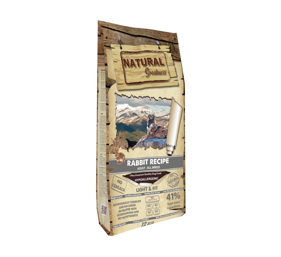 Natural Greatness Cão Light & Fit - Coelho