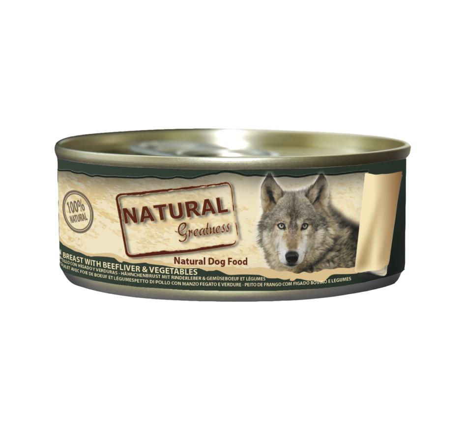 Natural Greatness Cão Peito de Frango com fígado, bovino e legumes