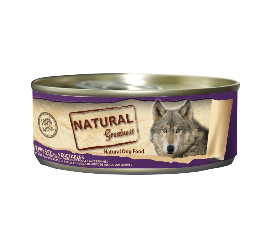 Natural Greatness Cão Peito de Frango com legumes
