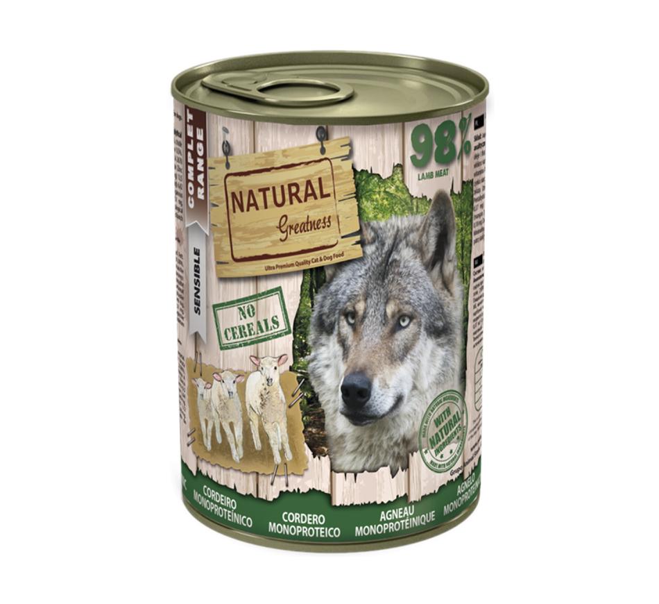 Natural Greatness Cão Sensible Monoprotein Borrego