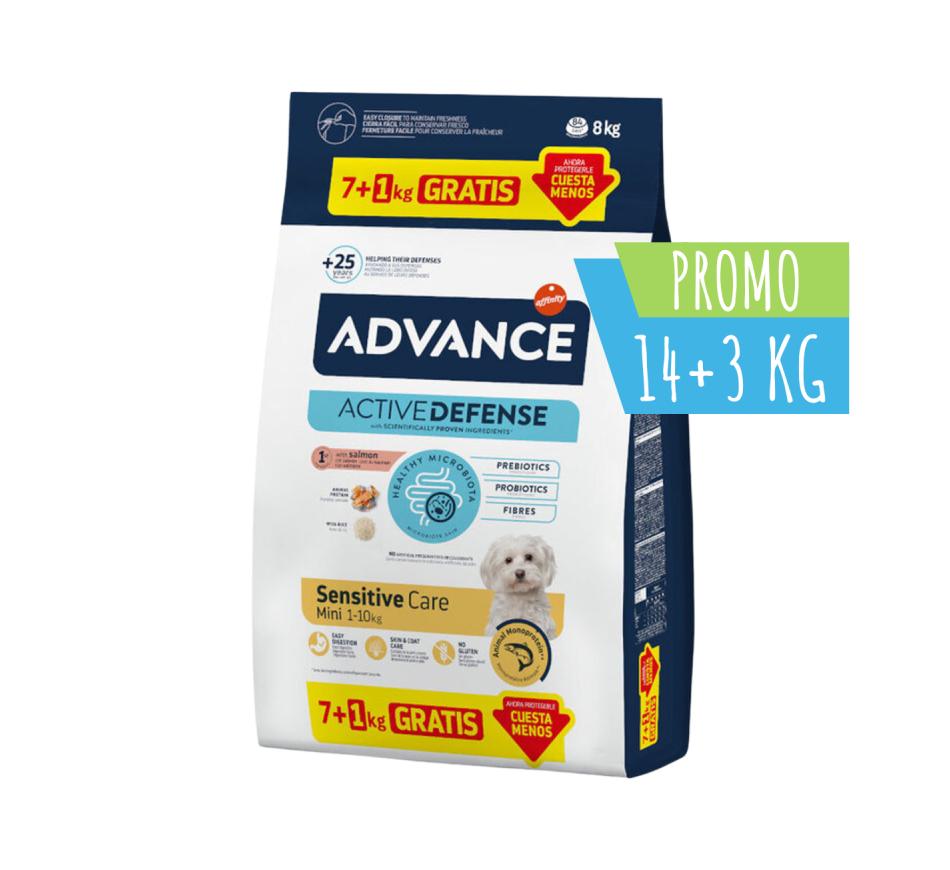 Advance Adult Mini Sensitive - Salmon & Rice 7+1kg