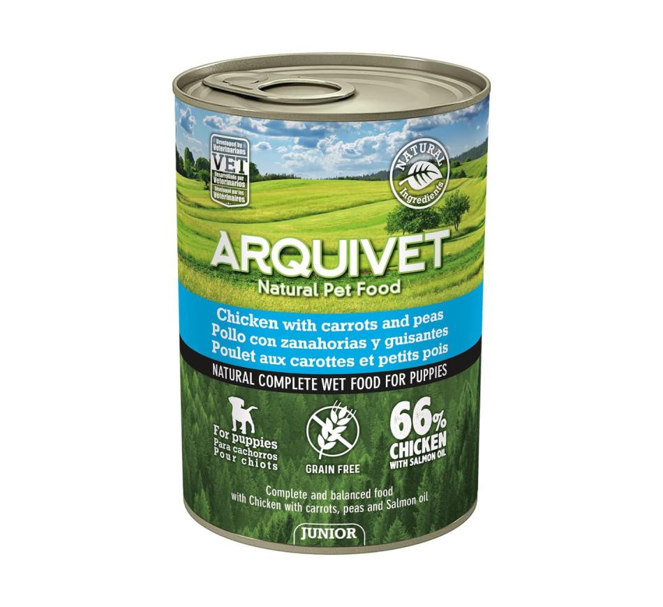 Arquivet Húmida Junior Dog Chicken,Carrots Peas Salmon Oil