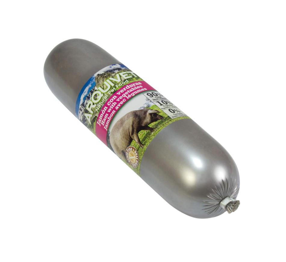 Arquivet Comida Húmida Cão em Salsicha Presunto & Legumes