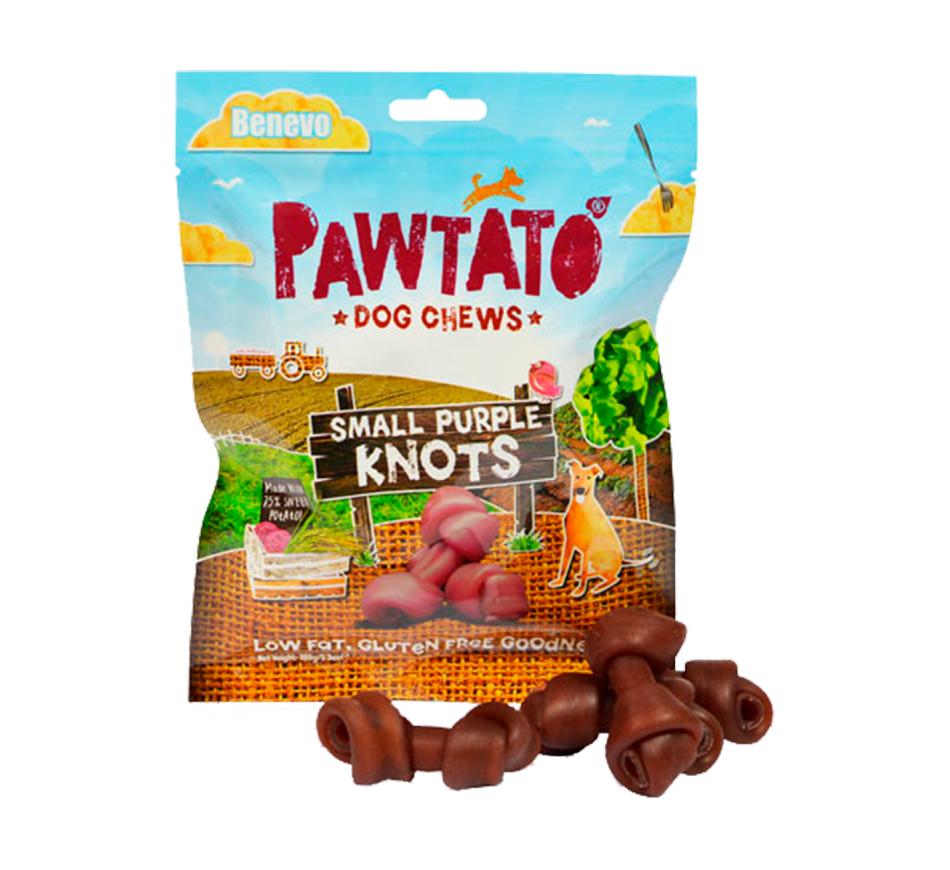 Benevo's Pawtato Small Purple Knots - Chew Hipoalergénico