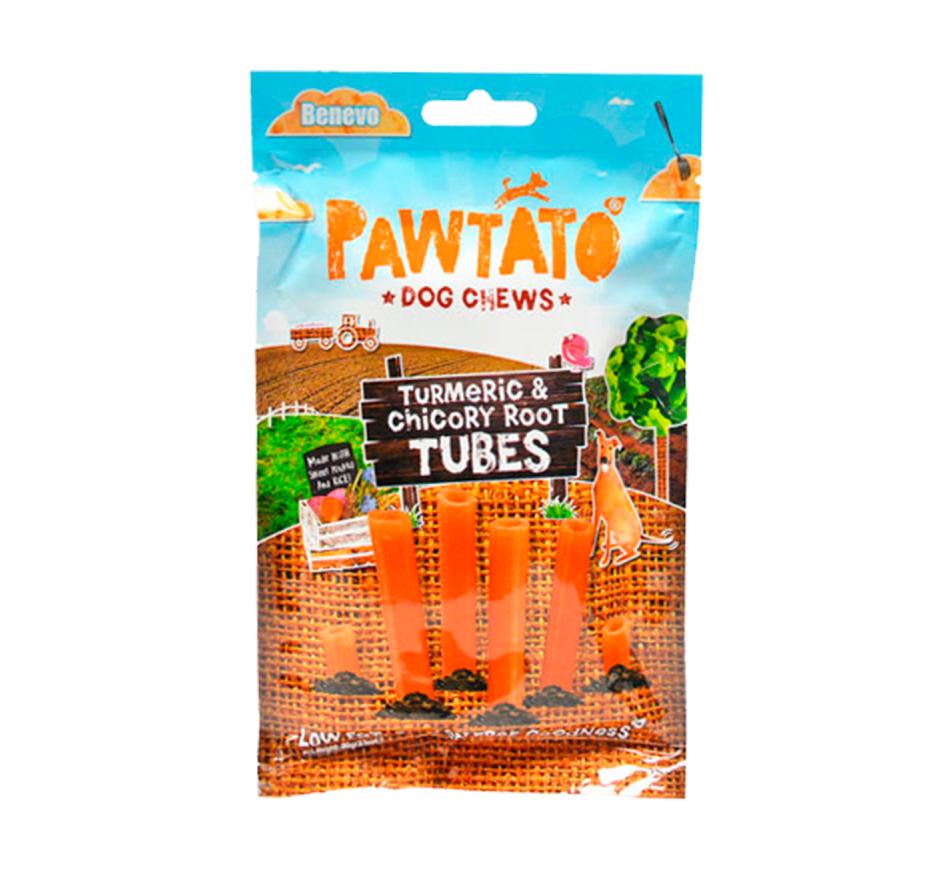 Benevo's Pawtato Turmeric & Chicory Root Tubes - Snack Hipoalergénico