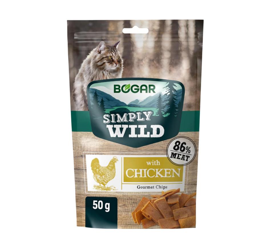 Bogar Simply Wild Creamy Chips Frango para Gato