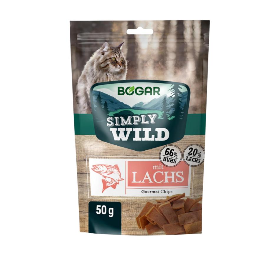 Bogar Simply Wild Creamy Chips Salmão para Gato