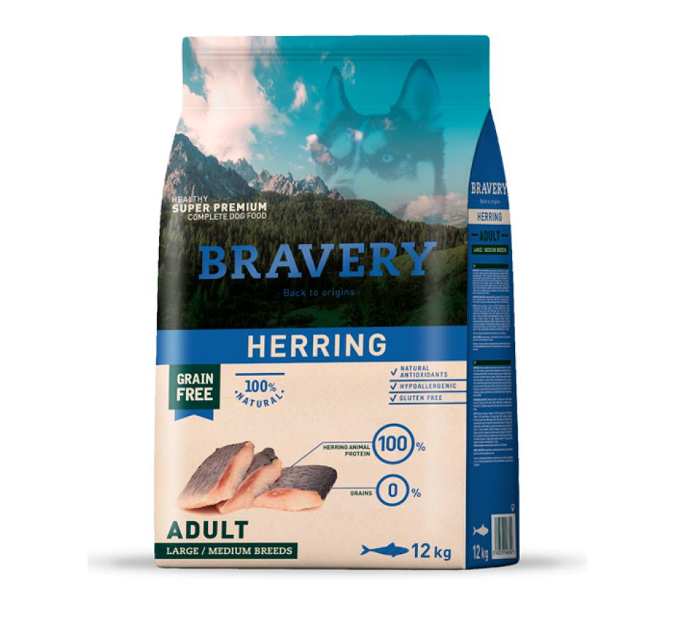 Bravery Dog Adult Larg/Med Herring (Arenque) GF