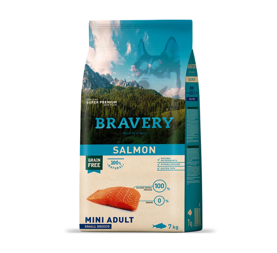 Bravery Dog Adult Mini/Small - Salmão & Grain Free
