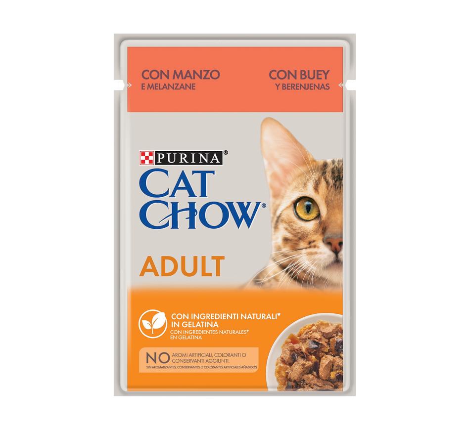 Cat Chow Gato Adulto Vaca e Beringela em Gelatina