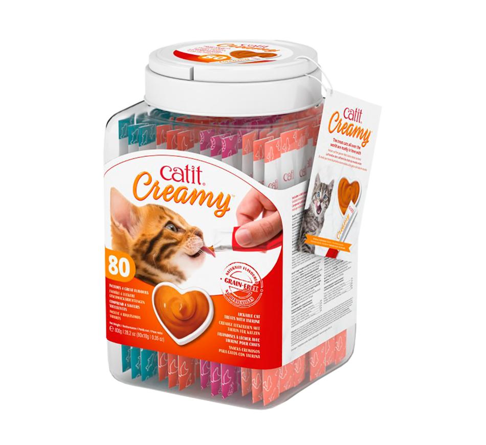 Catit Creamy Caixa 80 Snacks - 4 Sabores 