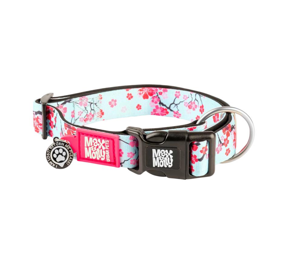 Coleira Smart ID Cão Cherry Bloom - Max & Molly