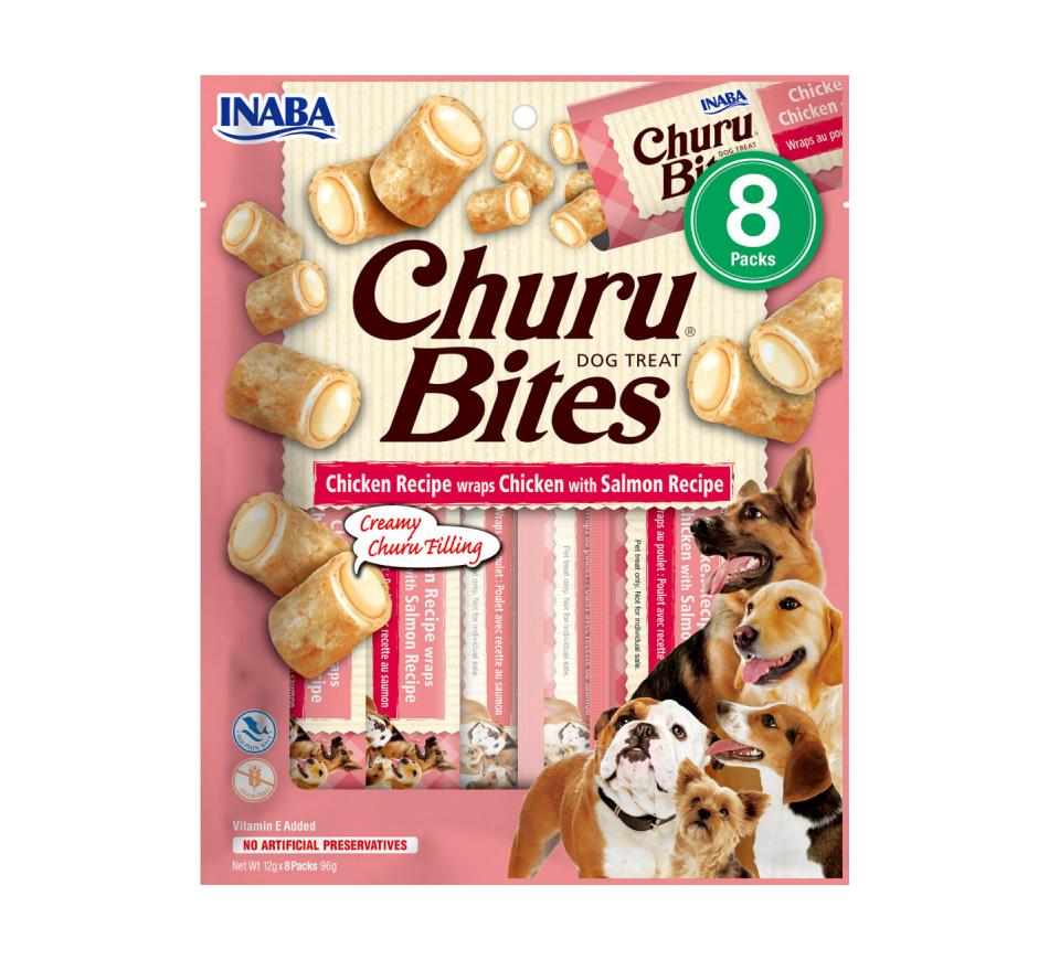 Churu Cão Bites Receita de Frango com Salmão 