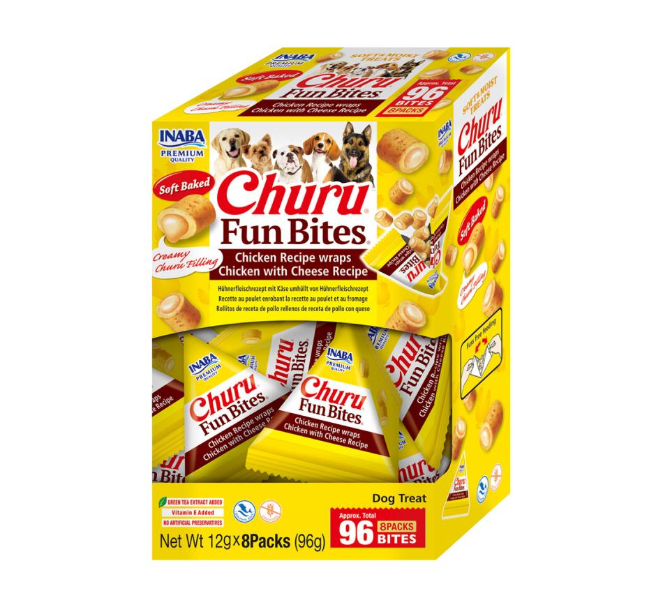 Churu Cão Fun Bites Receita de Frango com Queijo 