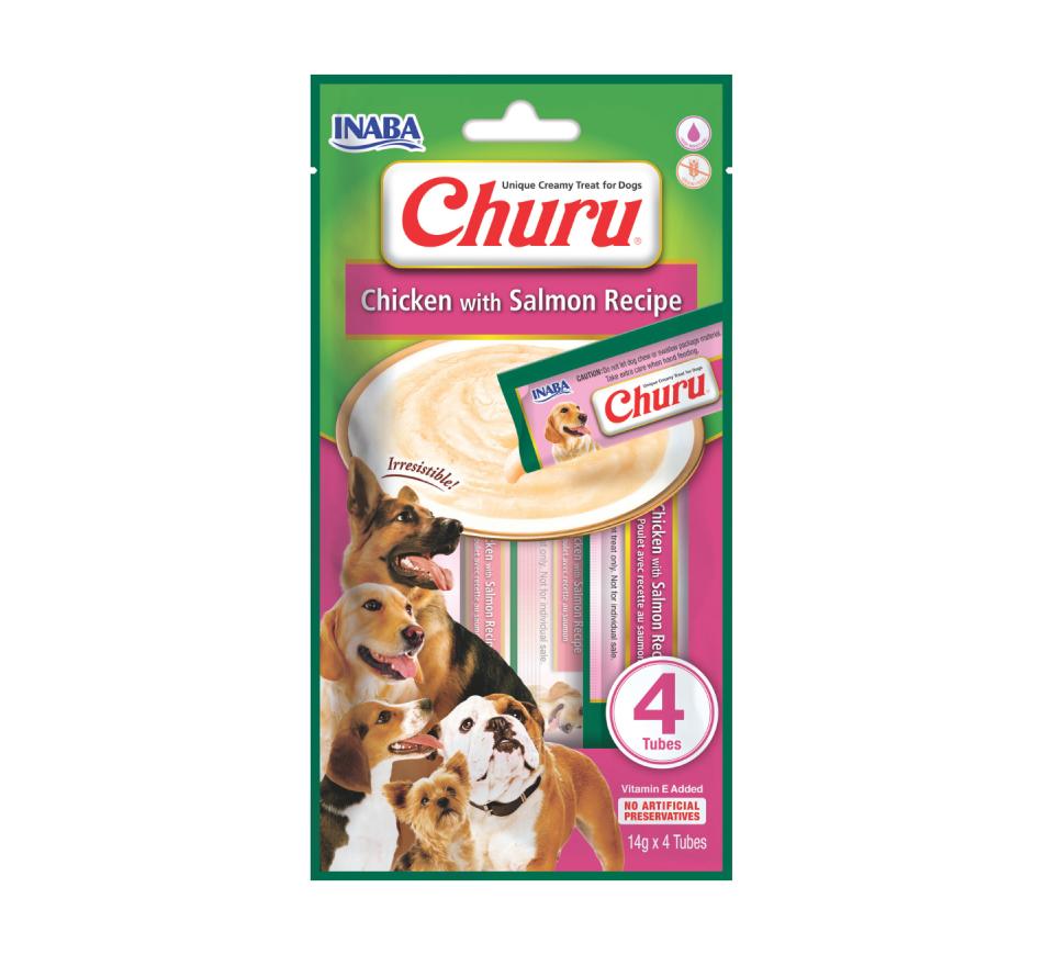 Churu Cão Receita de Frango com Salmao 