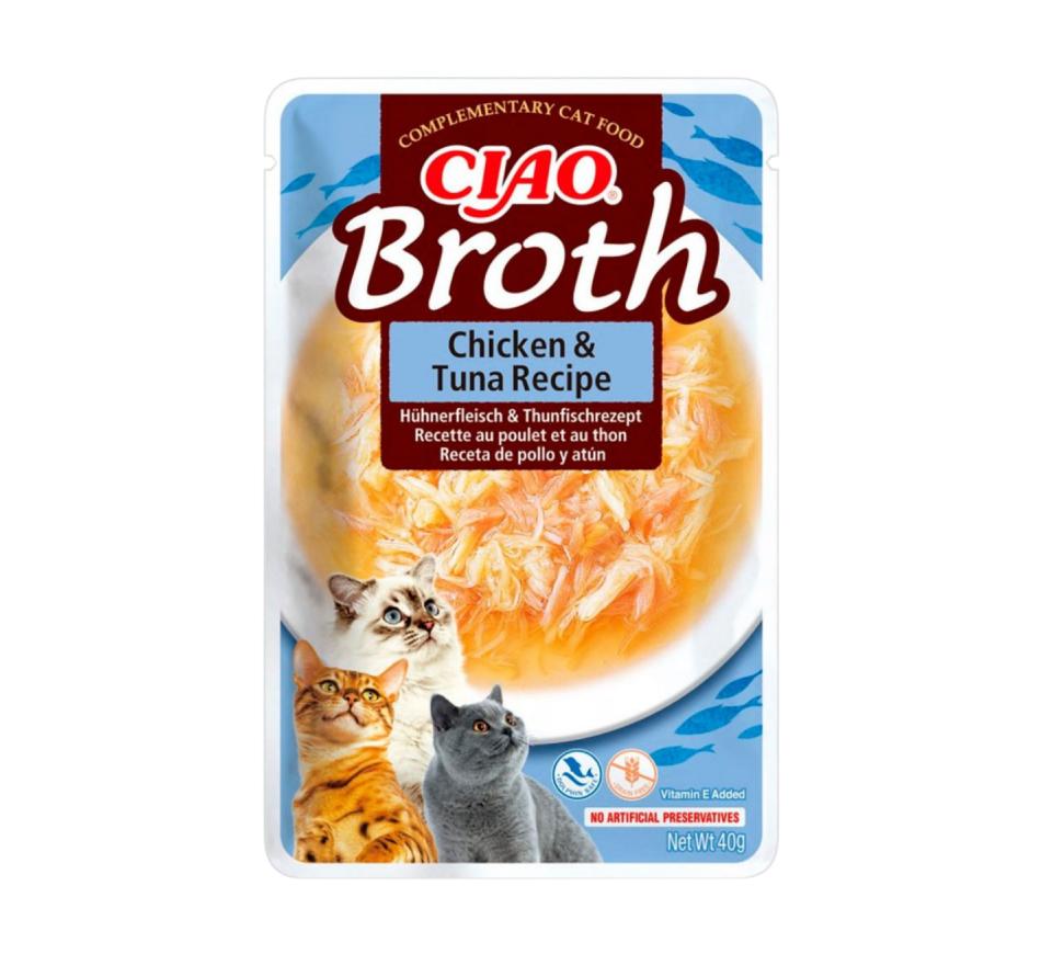 Churu Gato Broth Receita de Frango com Atum 