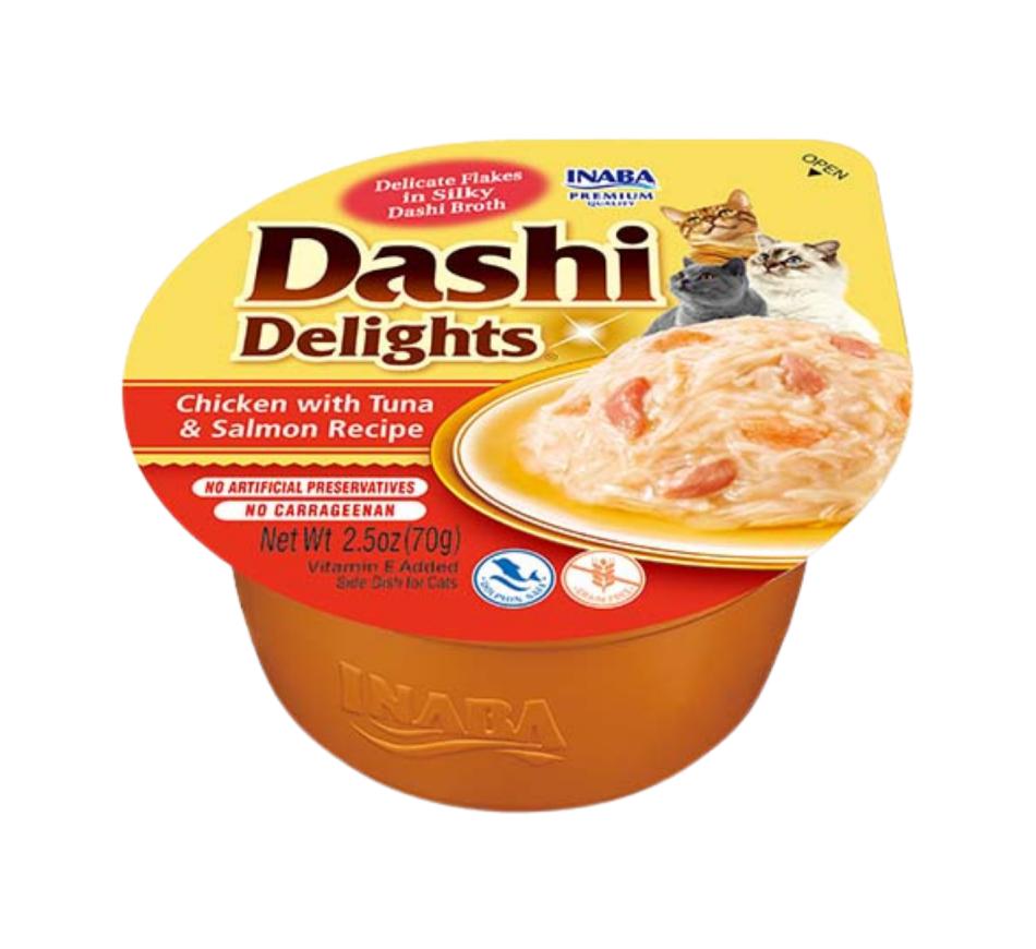 Churu Gato Dashi Delights Receita de Frango com Atum e Salmão 