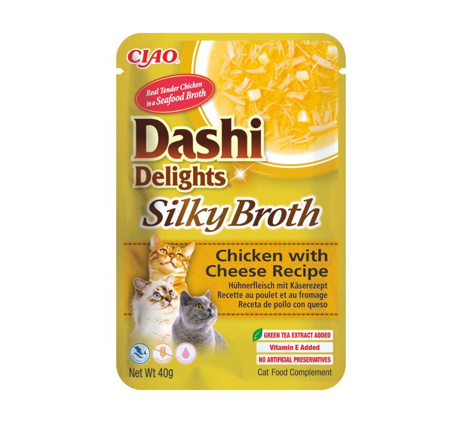 Churu Gato Dashi Silky Broth Receita de Frango com Queijo 