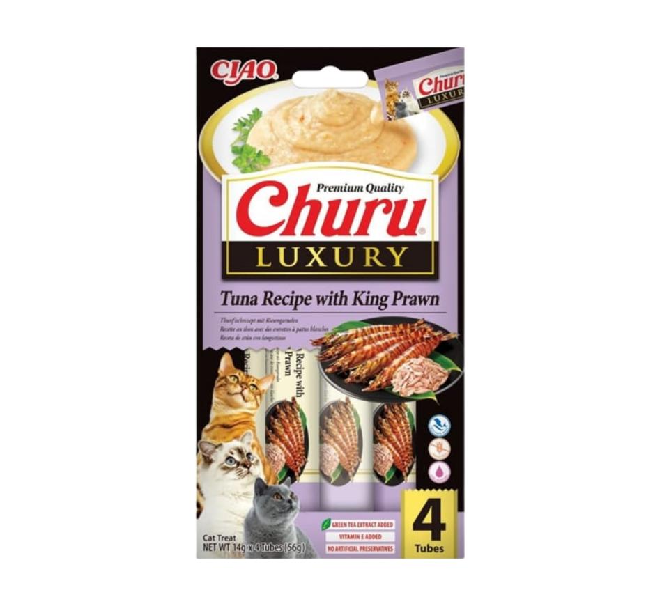 Churu Gato Luxury Receita de Atum com Camarão 