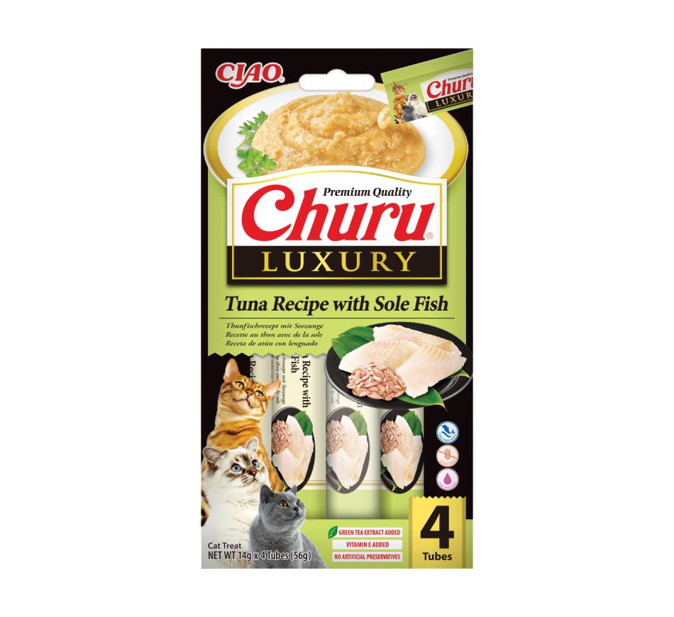 Churu Gato Luxury Receita de Atum com Linguado 
