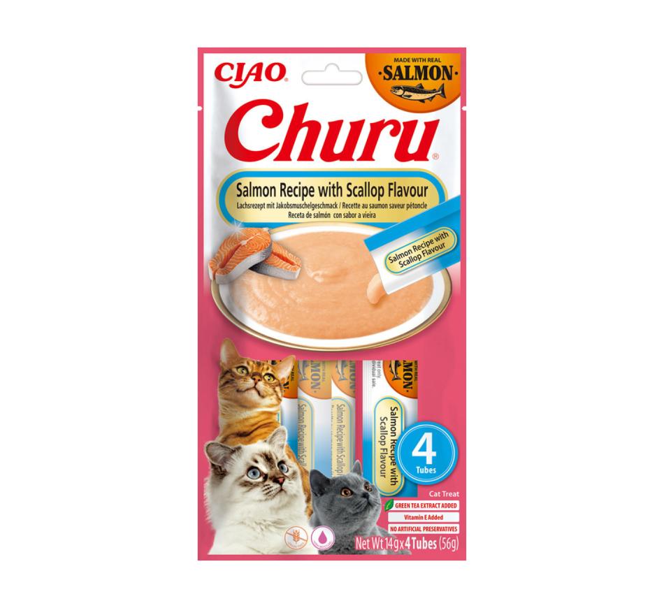 Churu Gato Receita de Salmão com Vieira 