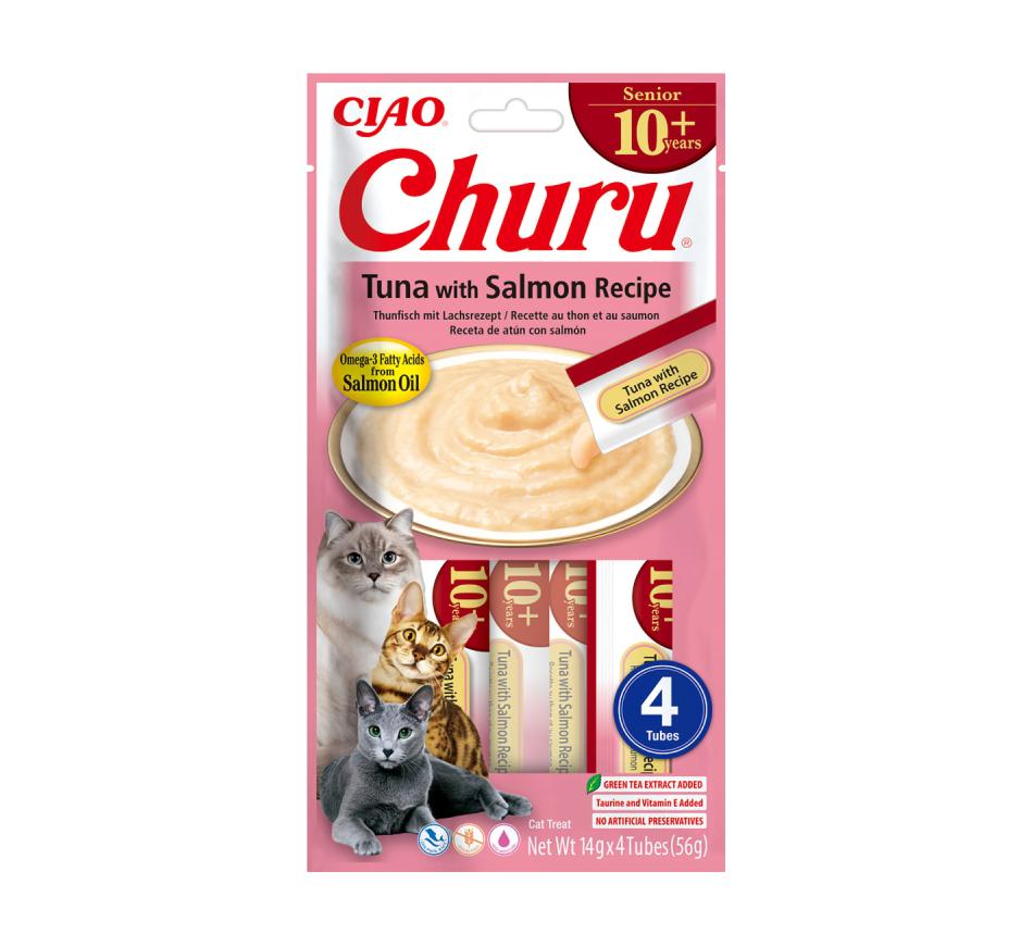 Churu Gato Senior Receita de Atum com Salmão 
