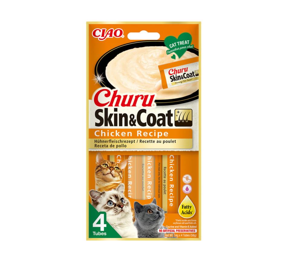 Churu Gato Skin & Coat Receita de Frango 