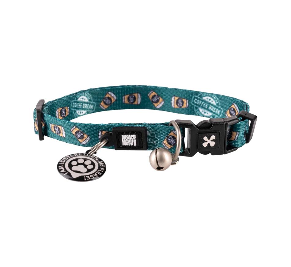 Coleira Smart ID Gato Coffee Break - Max & Molly