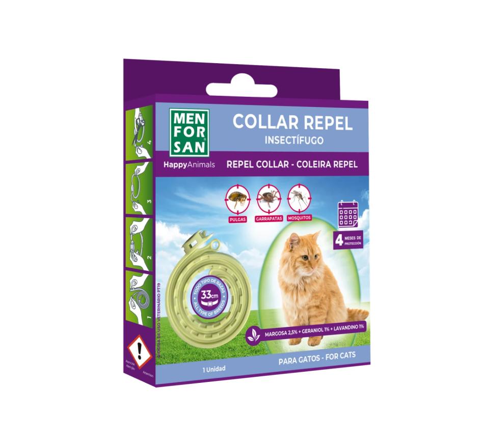 Coleira Antiparasitaria Natural Gatos - MenForSan