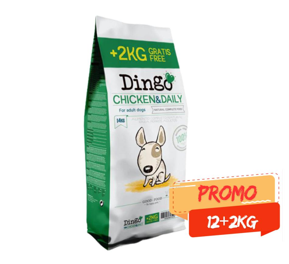 Dingo Chicken & Daily Cão Adulto com Frango 12kg + 2kg Oferta