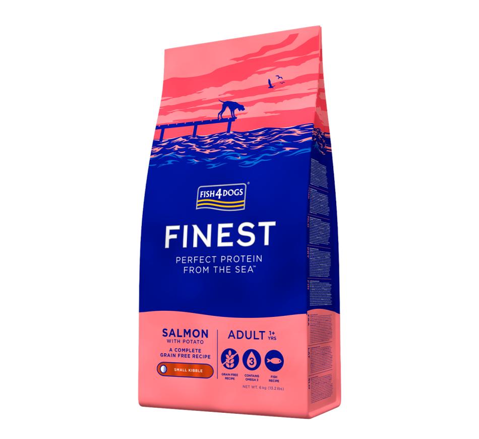 Fish4Dogs Finest Salmão & Batata Cão Senior Raças Mini e Pequenas