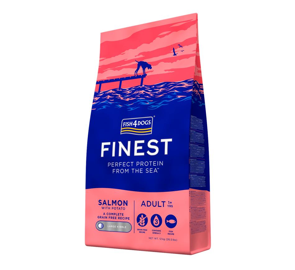 Fish4Dogs Finest Salmão & Batata Cão Adulto Raças Grandes