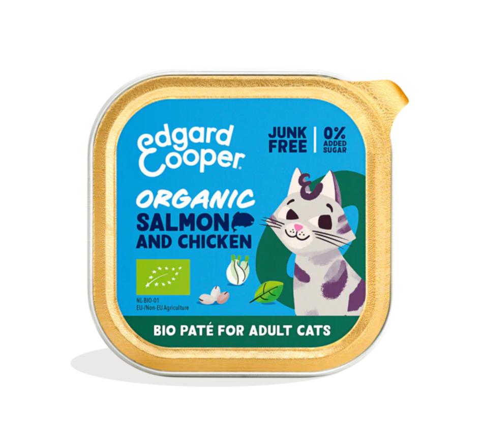 Edgard & Cooper Ração Húmida Paté Gato Adulto Bio - Salmão e Frango Orgânicos