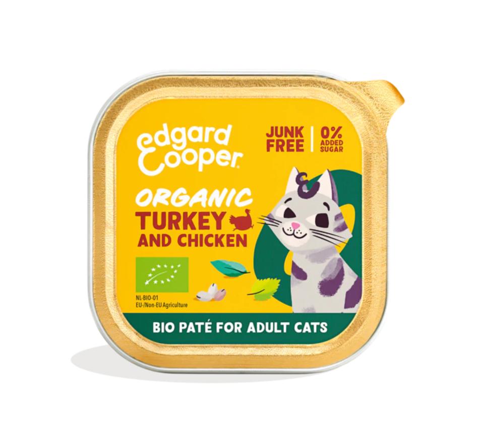 Edgard & Cooper Ração Húmida Paté Gato Adulto Bio - Perú e Frango Orgânicos