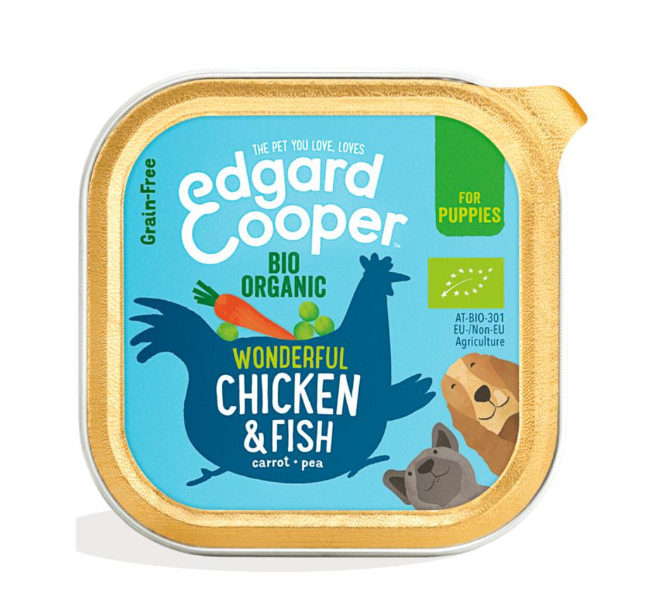 Edgard & Cooper Ração Húmida Terrina Puppy - Frango e Peixe Bio