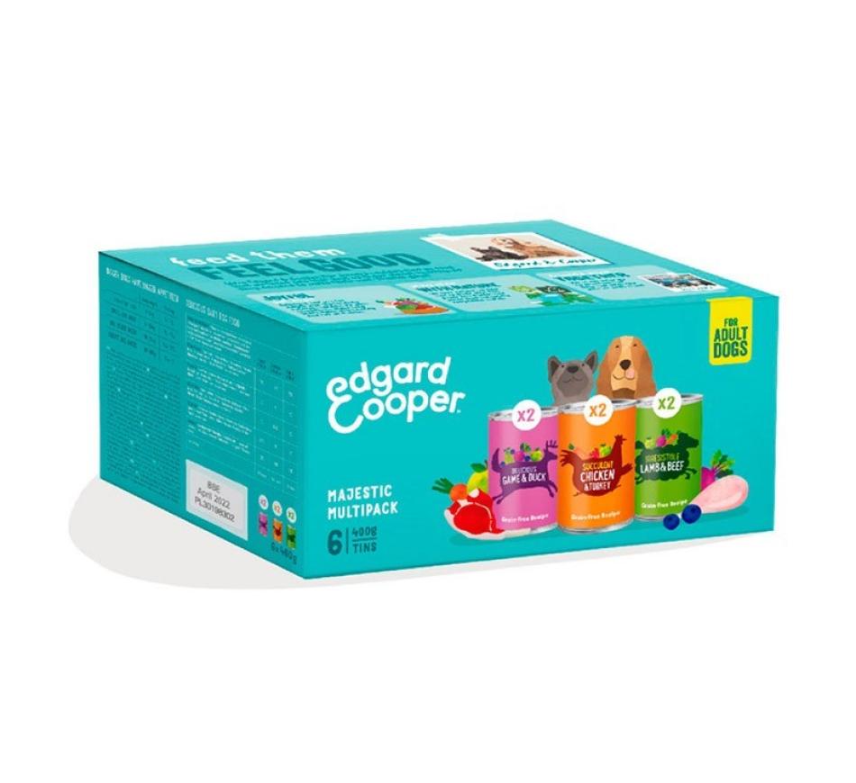 Edgard & Cooper Ração Húmida Cão Multipack Frango,Veado, Cordeiro