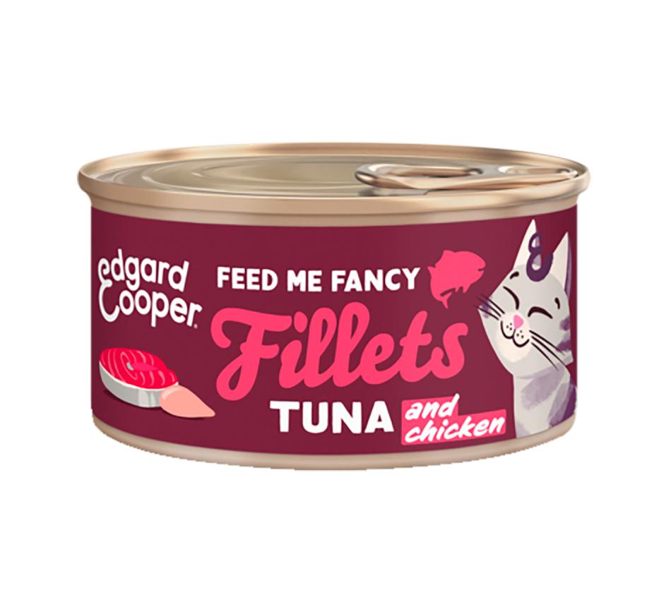 Edgard & Cooper Ração Húmida Gato em Filetes de Atum e Frango do campo