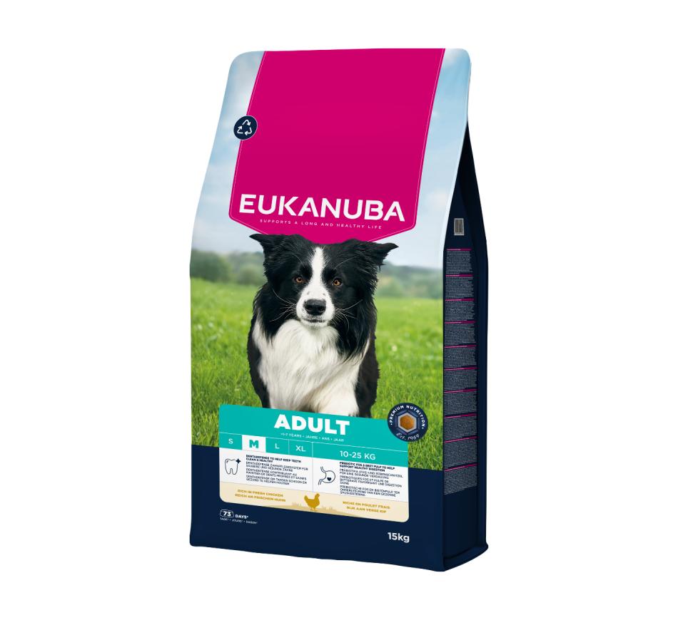 Eukanuba Cão Adulto Raça Média - Frango Fresco 