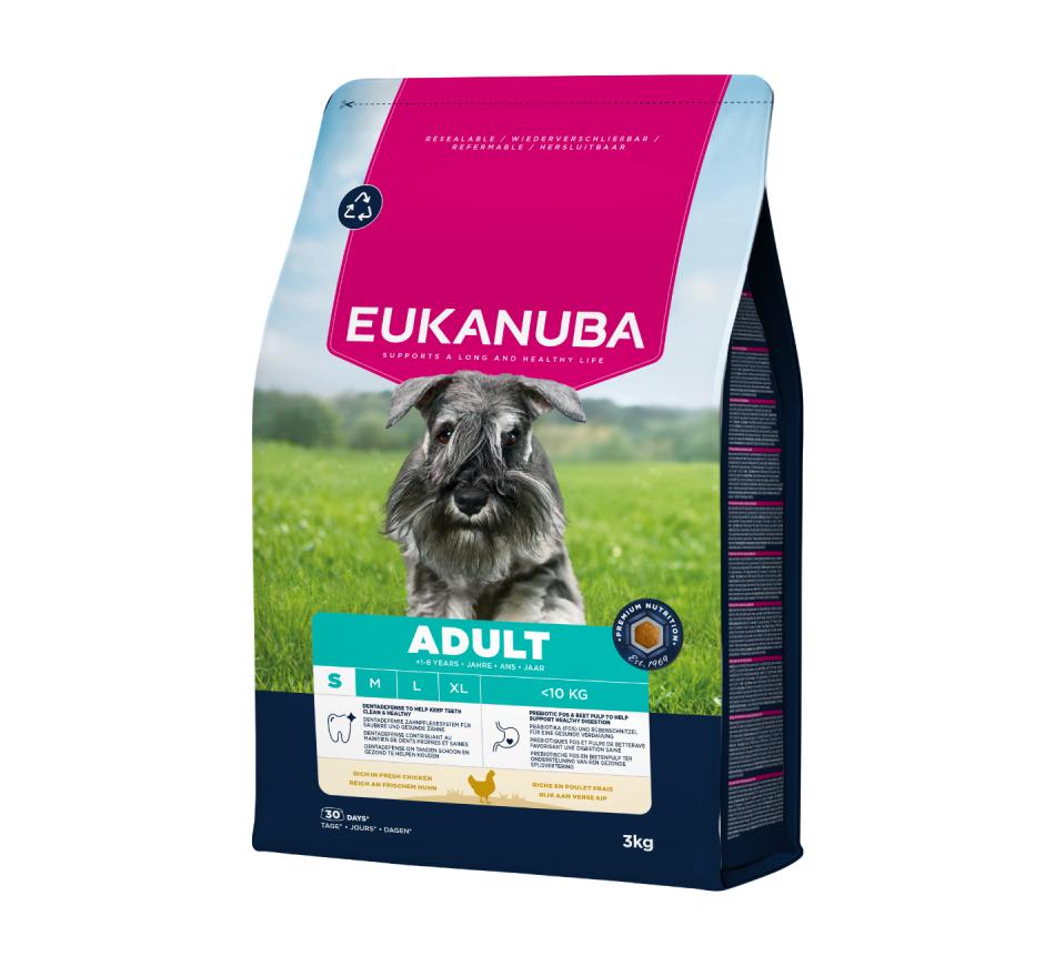 Eukanuba Cão Adulto Raça Pequena - Frango Fresco 