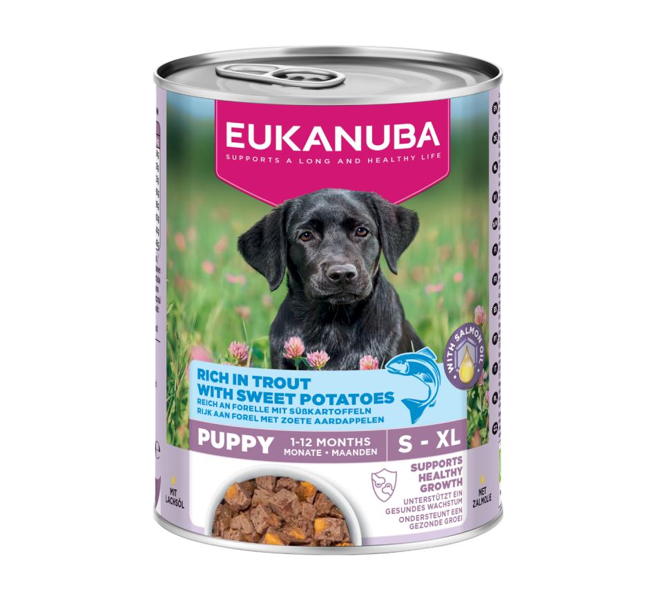 Eukanuba Cão Puppy Ração Húmida - Truta com Batata Doce 