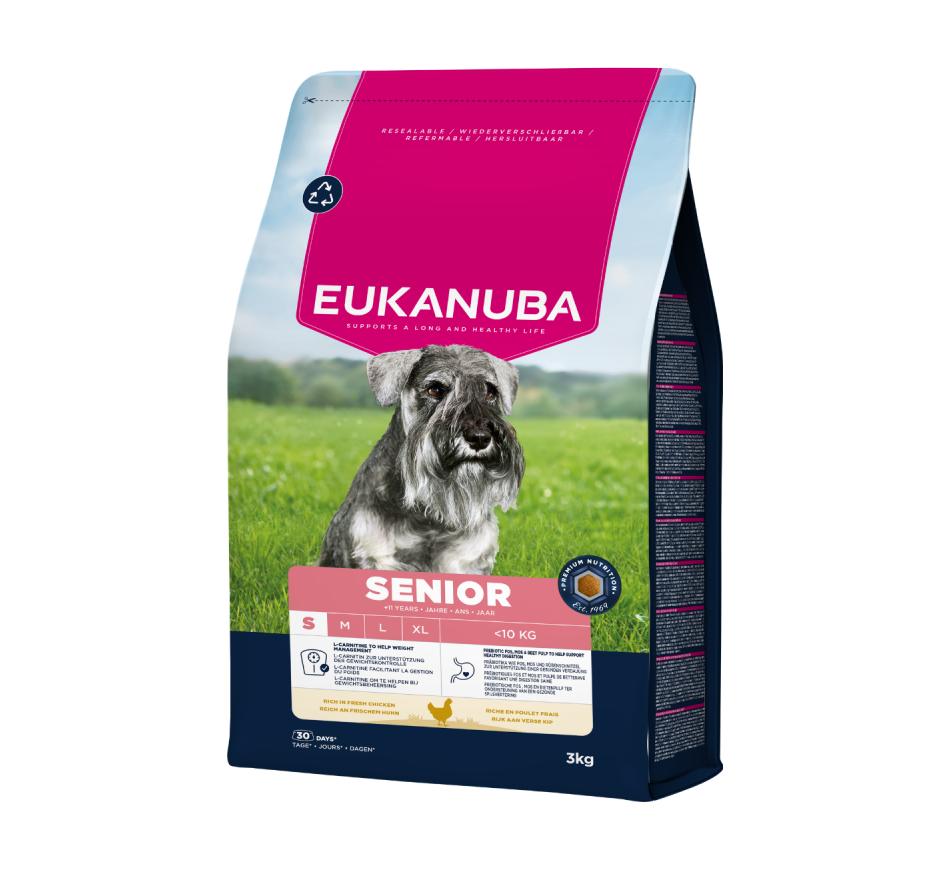 Eukanuba Cão Sénior Raça Pequena - Frango Fresco 